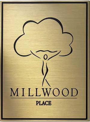 3d bronze etched plaque sign, 3d bronze sign
